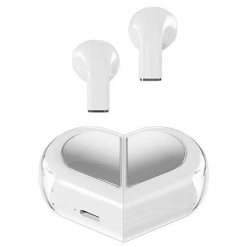 Super Mini Invisible In-Ear Earphone Lovely Pink Stereo Ear Buds 2 in 1 Rotation Mini Heart Shaped K520 TWS Wireless Earbuds
