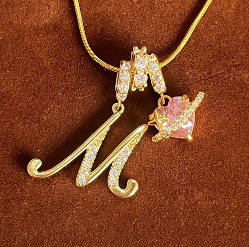 Hot Selling M Letter Necklace 18K Gold Plated Stainless Steel Chain for Women