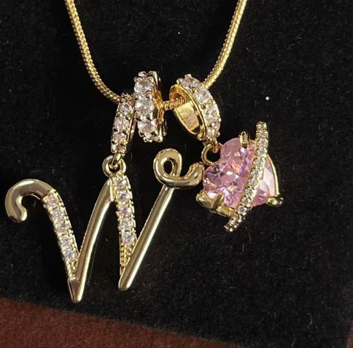 Hot Selling M Letter Necklace 18K Gold Plated Stainless Steel Chain for Women