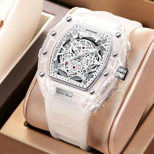 Hot selling fashion personalized waterproof quartz watch fashion transparent men's watch  （ Delivery in 3 days ）