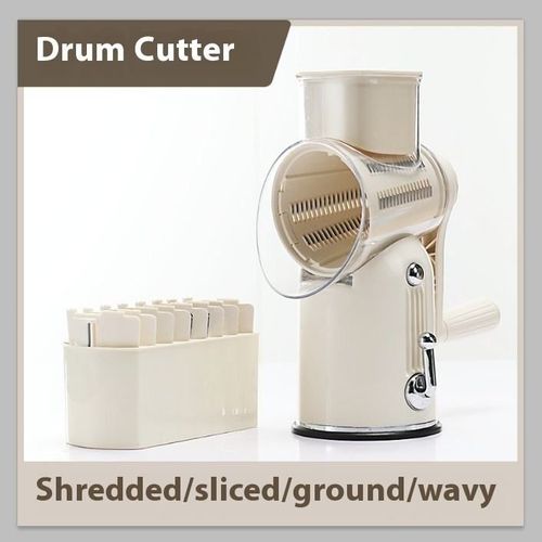 Multifunctional Stainless Steel Hand-Cranked Vegetable Cutter Wavy Knife Fruit & Vegetable Slicer Shredder Tool