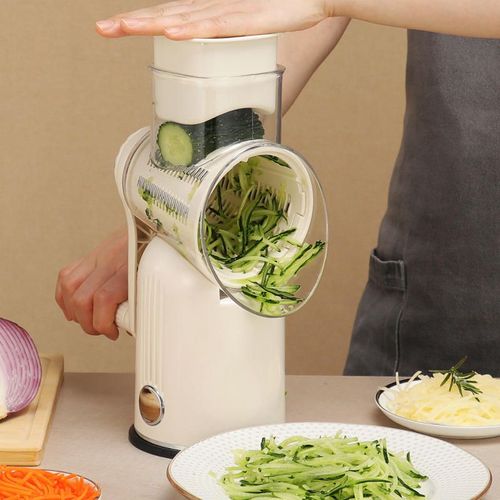 Multifunctional Stainless Steel Hand-Cranked Vegetable Cutter Wavy Knife Fruit & Vegetable Slicer Shredder Tool