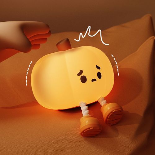 Kids Festival Cute Small Lantern Pumpkin Silicone Night Light Gift Room Decor Warm Night Light Lamp Cartoon Child Silicone Lamp