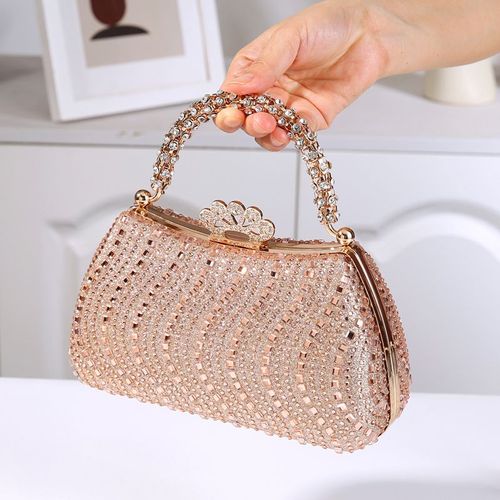 Trendy Luxury Fashion Diamonds Women's Handbags Full Rhinestone Design Party Clutch Bag （ Delivery in 3 days ）