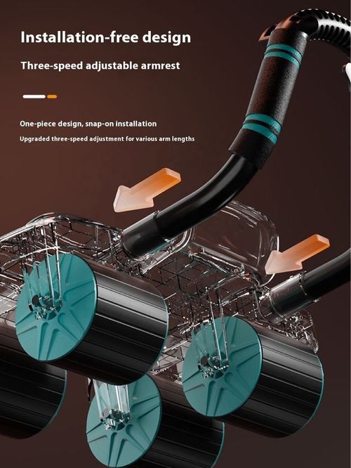 4 Wheel Abdominal Wheel Automatic Rebound Muscle Wheel Fitness Equipment Products （ Delivery in 3 days ）