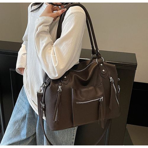 Trendy and popular large-capacity handbags, commuter shoulder bags, messenger bags, versatile and fashionable