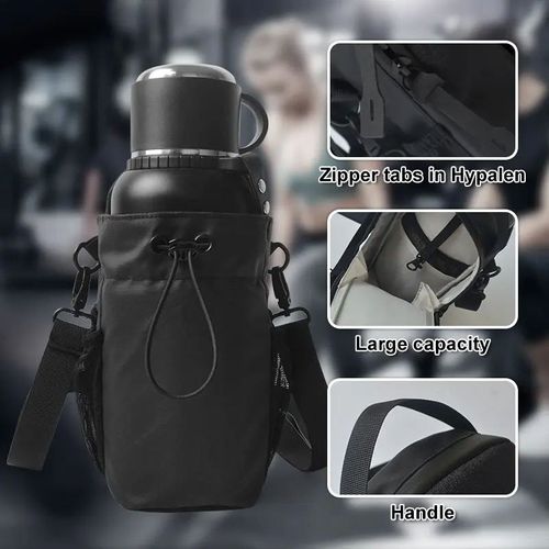 CustomWaterproof Nylon Zipper Magnet Phone Crossbody Pouch Sport Fitness Water Bottle Holder Magnetic Gym Bag for Gym with Strap（ Delivery in 3 days ）