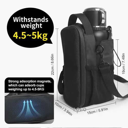 CustomWaterproof Nylon Zipper Magnet Phone Crossbody Pouch Sport Fitness Water Bottle Holder Magnetic Gym Bag for Gym with Strap（ Delivery in 3 days ）