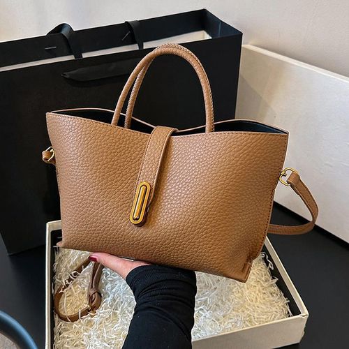 Top Handle Large Capacity Women's Handbags Pu Leather Popular Shoulder Purses for Ladies