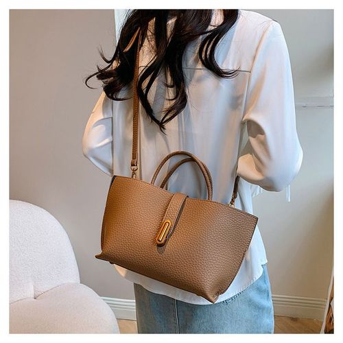 Top Handle Large Capacity Women's Handbags Pu Leather Popular Shoulder Purses for Ladies