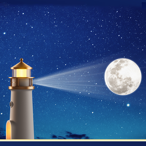 Moon Projection Night Light 1 PC Lighthouse Ambient Light BT Speaker Lamp Ceiling Wall Bedside Decoration Lights Holiday Gifts