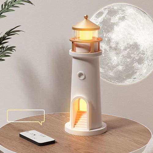 Moon Projection Night Light 1 PC Lighthouse Ambient Light BT Speaker Lamp Ceiling Wall Bedside Decoration Lights Holiday Gifts