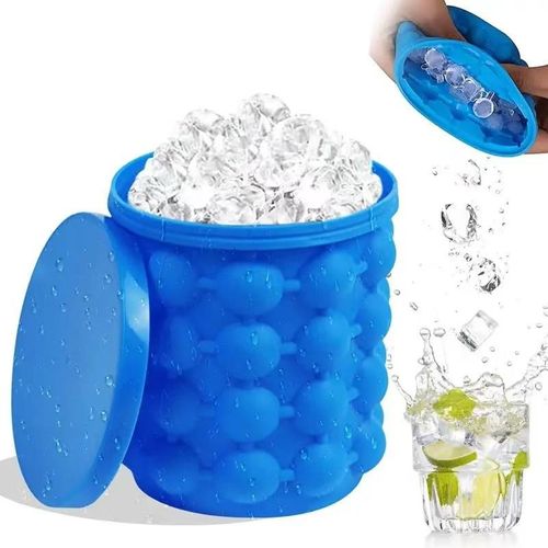 Ice Cube Mold Large Press Type Easy Release Ice Tray Maker Circular Portable Silicone Ice Cube Cup with Lid