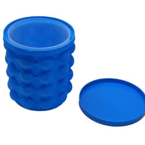 Ice Cube Mold Large Press Type Easy Release Ice Tray Maker Circular Portable Silicone Ice Cube Cup with Lid