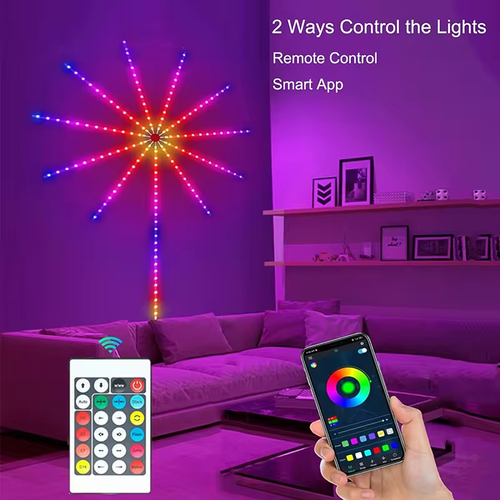 App Control RGBIC USB Input Music Sync Sound Control Strip Dream Color Firework LED Lights for Bedroom Home Bar Indoor Party