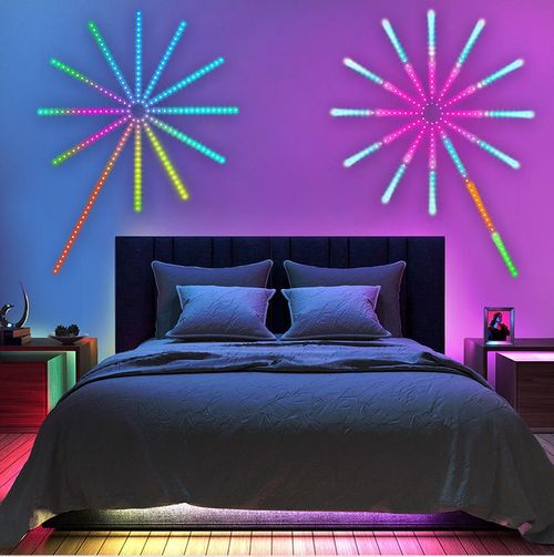 App Control RGBIC USB Input Music Sync Sound Control Strip Dream Color Firework LED Lights for Bedroom Home Bar Indoor Party