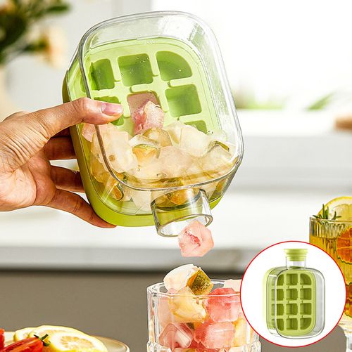 Portable New Clear Green 500ml 2 in 1 Ice Cube Bottle Ice Bottles Cool Summer Ice Bottle Cup Water Cup Icecube Drink