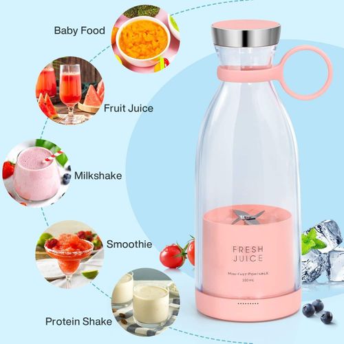 USB Portable Electric Juicer Blender 350ml Juice Cup Maker Machine Stainless Steel Blade for Smoothies Outdoor