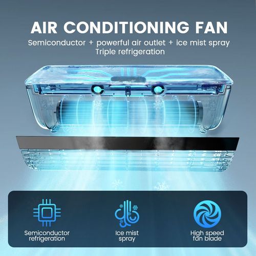 Mini DC 6000mAh Battery Rechargeable Portable Air Conditioner Mist Spray Cooler Air Cooling Fan With Water for Home