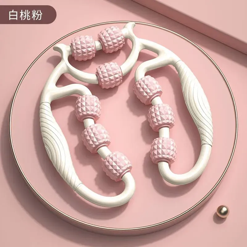 Massage Roller Thin Leg Ring Clamp Leg Yoga Muscle Foam 9 Wheel Massage Roller Stick Relaxer Muscle Foam Massage Roller