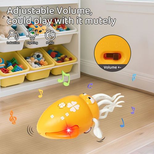 New Products Electric Induction Obstacle Avoidance Crawling Interactive Squid Game Dancing Octopus Toy With Light for Toddler