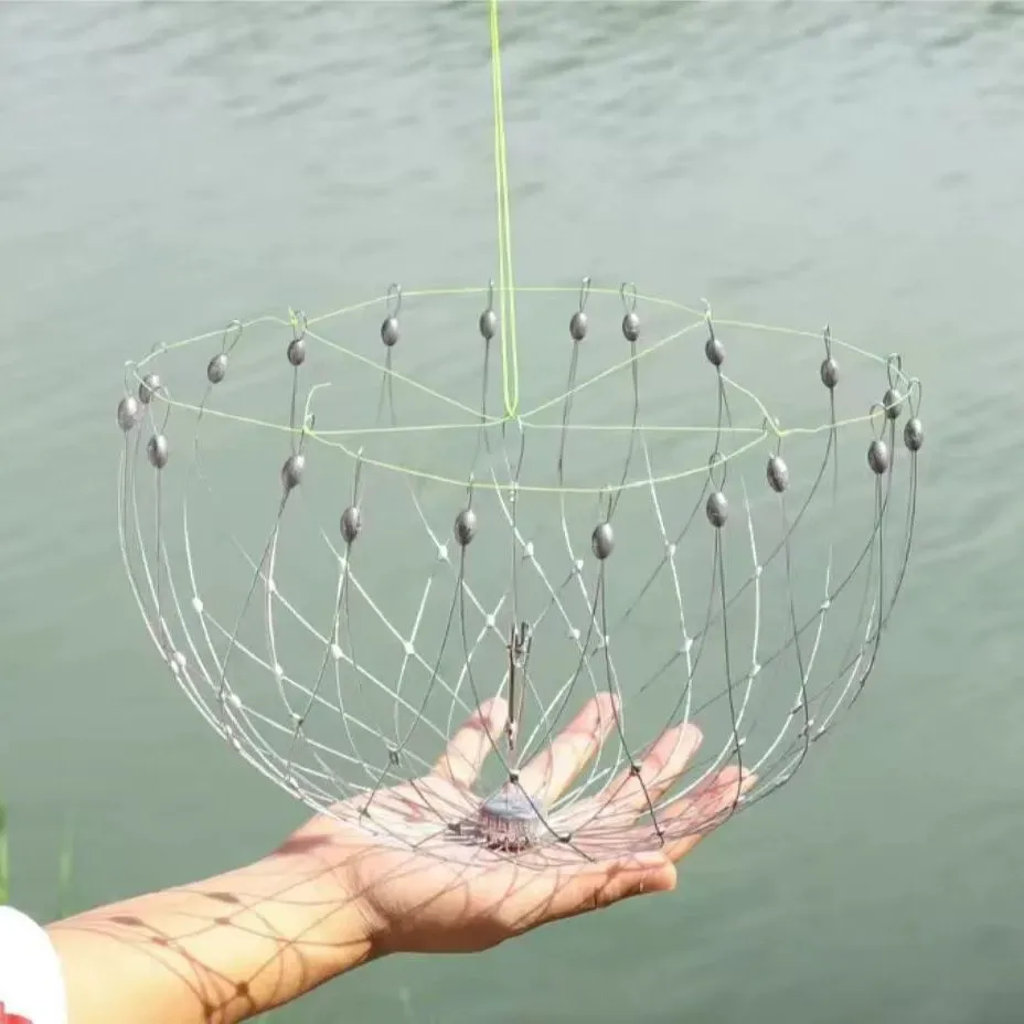 Automatic Steel Wire Crab Trap for Freshwater and Saltwater Fishing Efficient Fishing Cage for Catching Crabs