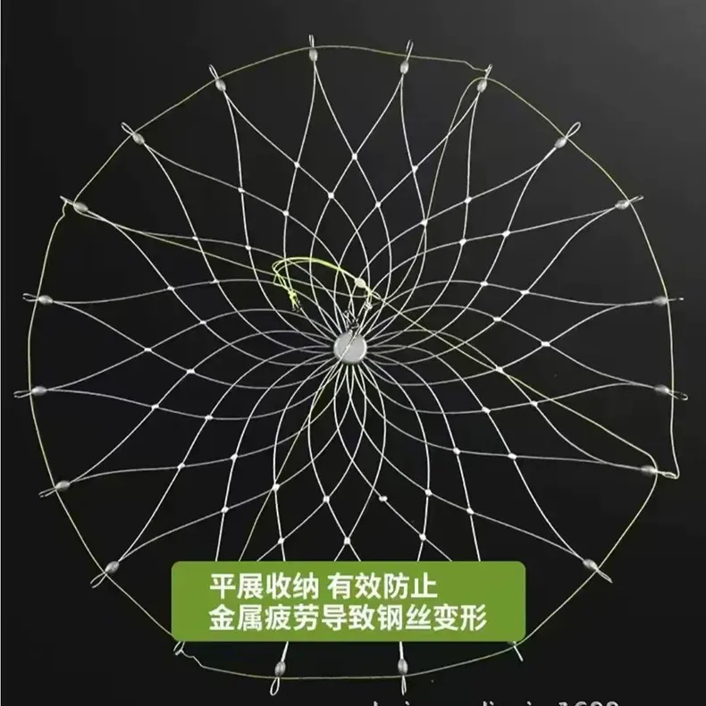 Automatic Steel Wire Crab Trap for Freshwater and Saltwater Fishing Efficient Fishing Cage for Catching Crabs