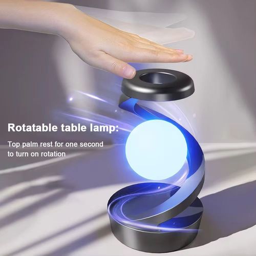 Modern Design Rotary Suspension Wireless Charging Table Lamp RGB Atmosphere Night Light with