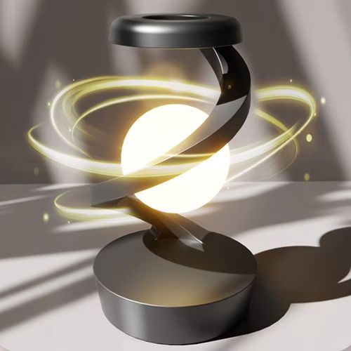 Modern Design Rotary Suspension Wireless Charging Table Lamp RGB Atmosphere Night Light with