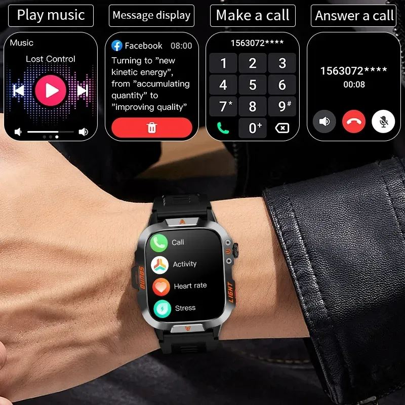 New Smart Watch Heart Rate Bluetooth Call Outdoor Sports Watch Smart Watch（ Delivery in 3 days ）