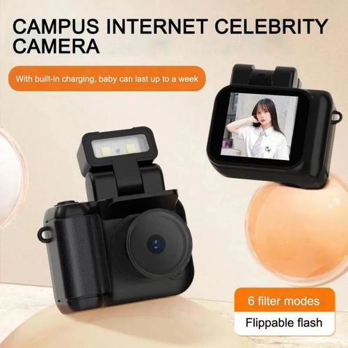 Mini Camera1080P HD Camcorder Portables Retro Travel Vlog Student Compact Camcorder Rechargeable Long Lasting