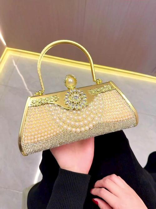 Luxury Women Fashion Pearl Purse Party Wedding Diamond Handbag Evening Bags Clutch for Ladies