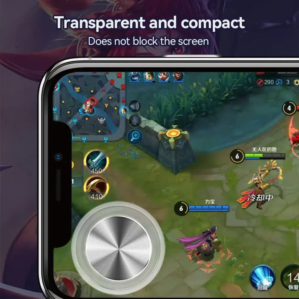 Round Game Phone Suction Joystick 360D Sucker Mini Controller Metal Button Gamepad for Mobile Phone Tablet PUBG Games