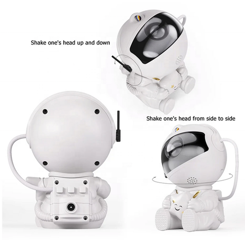 Galaxy Projector Baby Astronaut Lamp with Starry Night Light Ocean Wave Effect for Bedroom USB Power Desk Lamp
