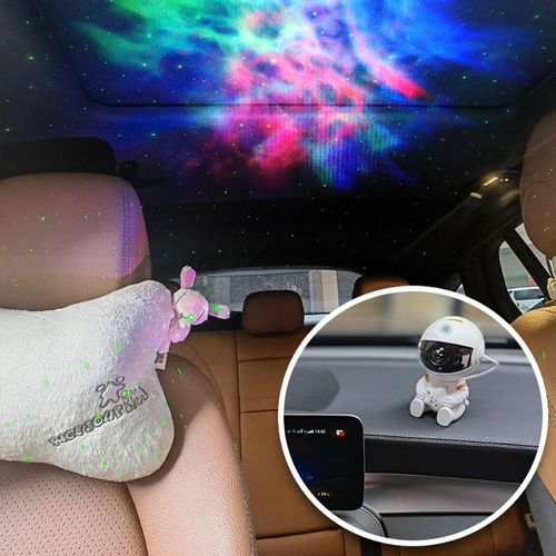 Galaxy Projector Baby Astronaut Lamp with Starry Night Light Ocean Wave Effect for Bedroom USB Power Desk Lamp