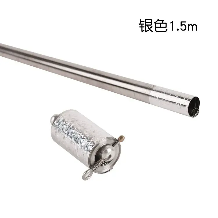 130cm Silver Steel Appearing Cane Pocket Magician Staff Magic Stage Trick Gimmick Wand Telescopic Rod Metal Staff