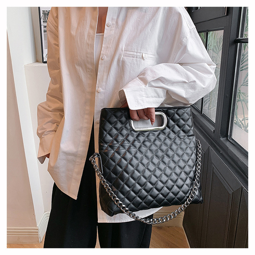 Simple Women's Bag, Diamond-shaped Embroidered Thread ,  Popular Folding Crossbody , Single-should bag