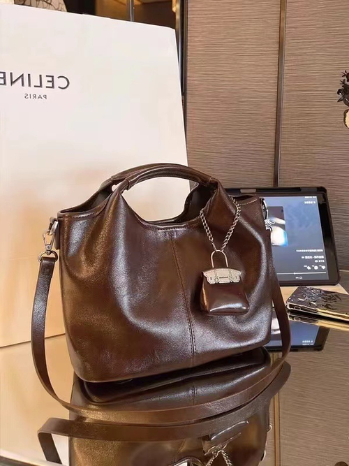 Women's 2025 Vintage Canvas Tote Bag with Detachable Pouch - Spacious Versatile Shoulder Bag for Work