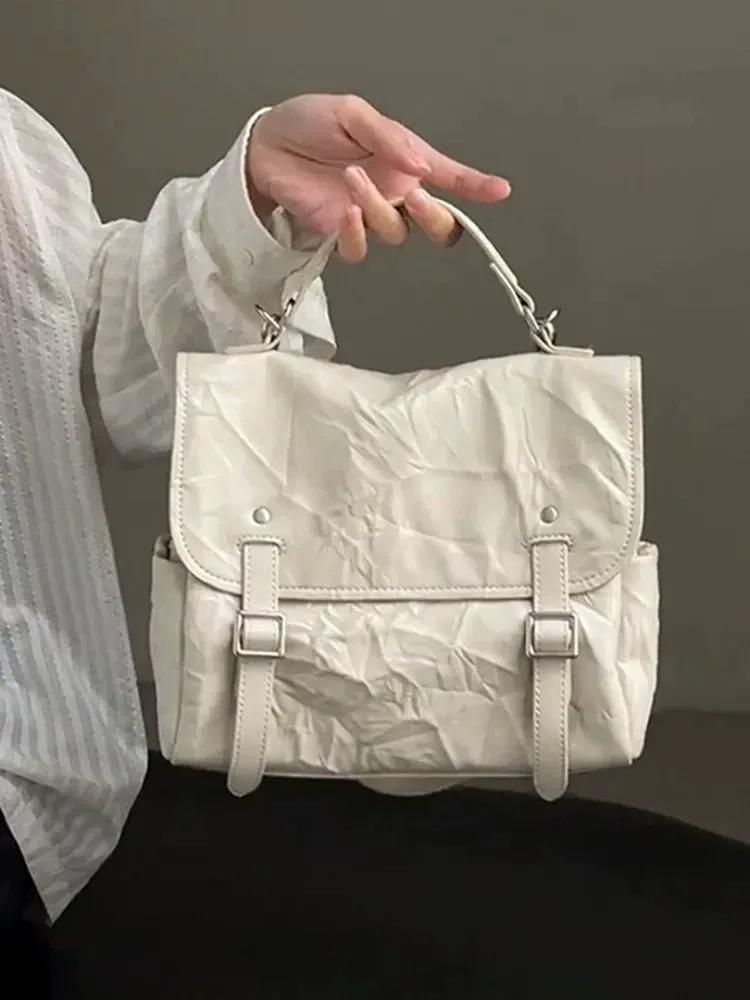 Women's 2025 Summer White Backpack - Spacious Commuter Bag, Unique Design