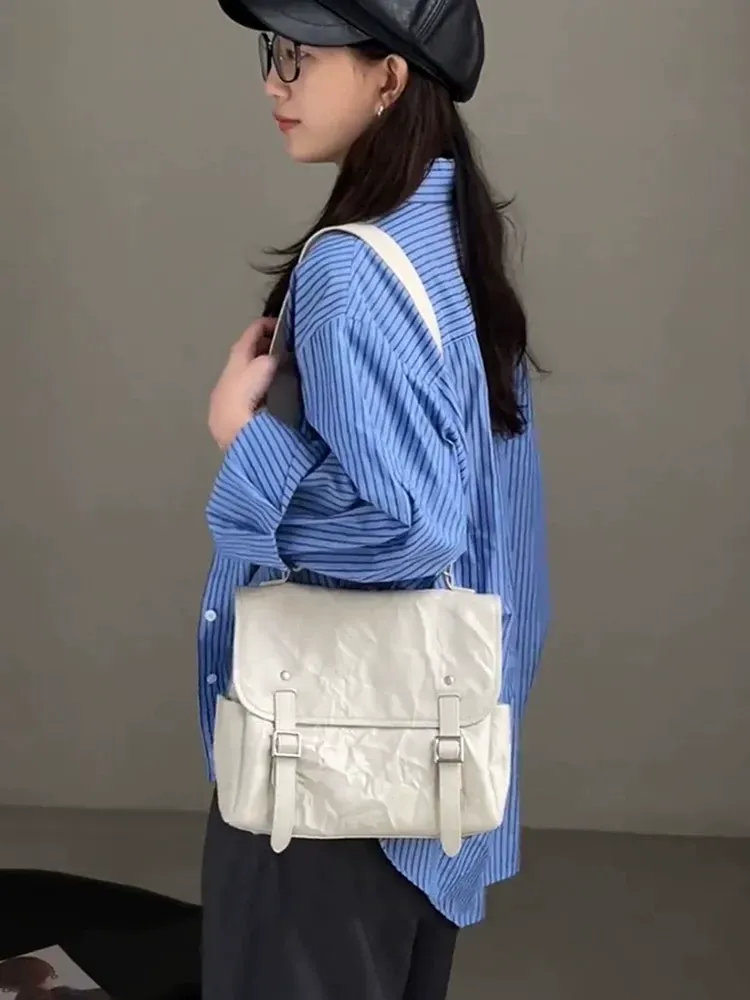 Women's 2025 Summer White Backpack - Spacious Commuter Bag, Unique Design
