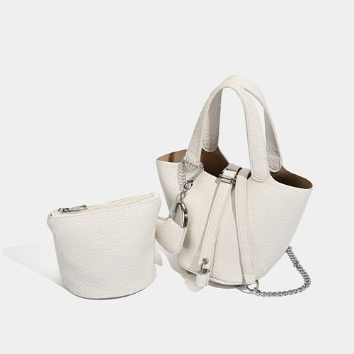 2025 Wrinkled Bucket Bag Women Lightweight Soft Leather Tote Pleated Crossbody Purse for Travel Office Work Summer Daily Boho