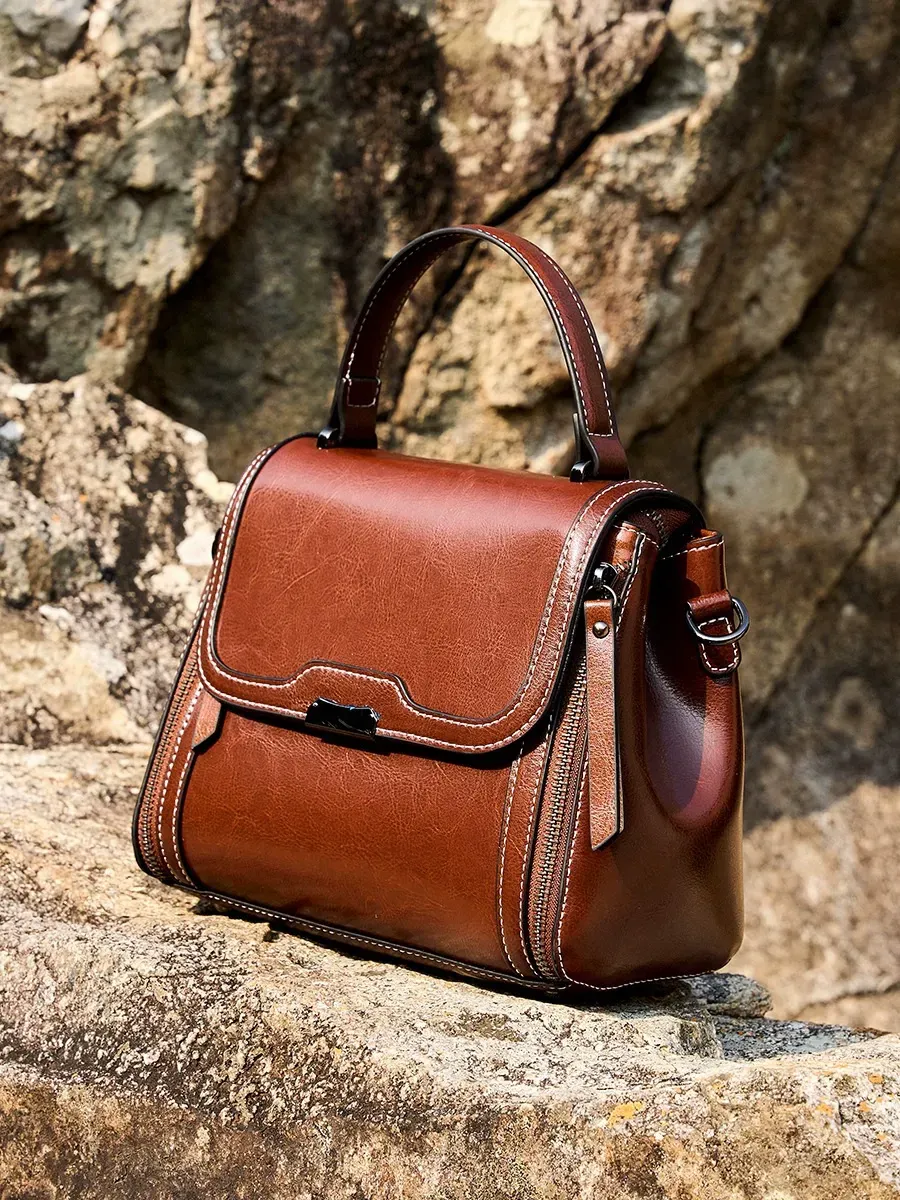 Trendy Luxury High Quality New Handbag Elegant Ladies Genuine Leather Handbags