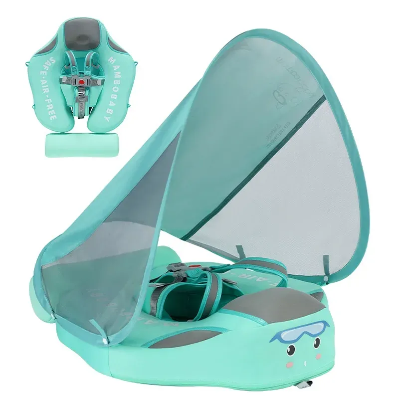 Baby Floating Water Toys Inflatable Swimming Seat Circle Swimming Pool Beach Swim Ring Water Seat With Sunshade Summer Party Toy