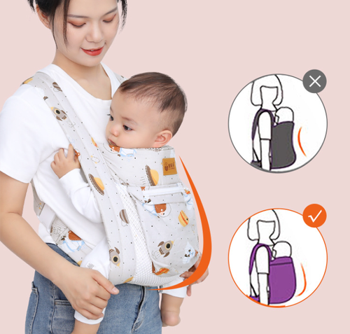 Baby Carrier Backpack Newborn Soft 2-Way Strap Cute Design Portable Infant Carrier