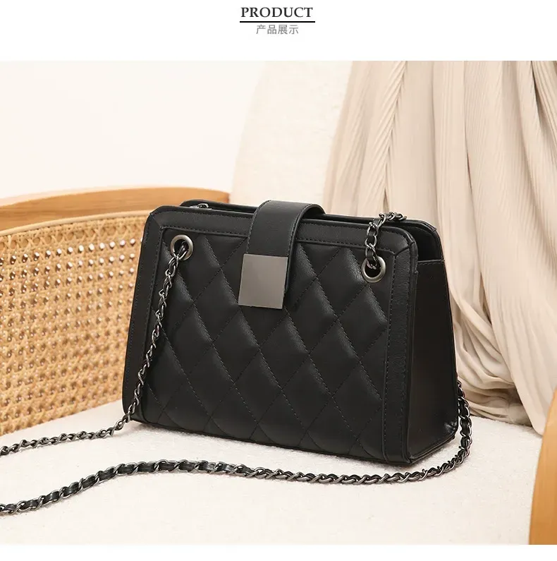 New women's bags, crossbody bags, chain bags, fashionable and versatile shoulder bags, small square bags