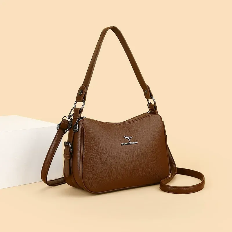 Elegant women's bag 2025 new versatile shoulder messenger bag simple commuter casual bag women