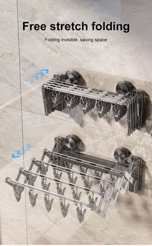 Household folding clothes hanger with suction cup balcony clothes drying rack clothes and socks storage rack for tiles and glass