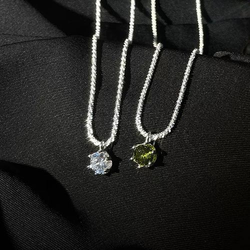 Titanium steel non-fading starry sky zircon necklace light luxury temperament necklace