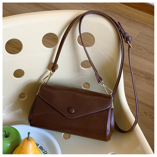 Multi-compartment simple shoulder bag, crossbody bag, fashionable small square bag