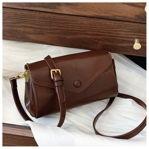 Multi-compartment simple shoulder bag, crossbody bag, fashionable small square bag